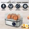 imageNostalgia HomeCraft Premium Stainless Steel 8 Capacity Electric Large HardBoiled Egg Cooker Poached Scrambled Omelets Whites Sandwiches for Keto ampamp LowCarb Diets Vegetable Steamer with Buzzer8Egg