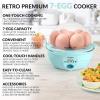 imageNostalgia HomeCraft Premium Stainless Steel 8 Capacity Electric Large HardBoiled Egg Cooker Poached Scrambled Omelets Whites Sandwiches for Keto ampamp LowCarb Diets Vegetable Steamer with Buzzer7 Eggs