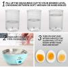 imageNostalgia HomeCraft Premium Stainless Steel 8 Capacity Electric Large HardBoiled Egg Cooker Poached Scrambled Omelets Whites Sandwiches for Keto ampamp LowCarb Diets Vegetable Steamer with Buzzer7 Eggs