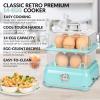 imageNostalgia HomeCraft Premium Stainless Steel 8 Capacity Electric Large HardBoiled Egg Cooker Poached Scrambled Omelets Whites Sandwiches for Keto ampamp LowCarb Diets Vegetable Steamer with Buzzer14Egg