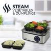 imageNostalgia HomeCraft Premium Stainless Steel 8 Capacity Electric Large HardBoiled Egg Cooker Poached Scrambled Omelets Whites Sandwiches for Keto ampamp LowCarb Diets Vegetable Steamer with Buzzer8Egg