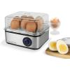 imageNostalgia HomeCraft Premium Stainless Steel 8 Capacity Electric Large HardBoiled Egg Cooker Poached Scrambled Omelets Whites Sandwiches for Keto ampamp LowCarb Diets Vegetable Steamer with Buzzer8Egg