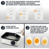 imageNostalgia HomeCraft Premium Stainless Steel 8 Capacity Electric Large HardBoiled Egg Cooker Poached Scrambled Omelets Whites Sandwiches for Keto ampamp LowCarb Diets Vegetable Steamer with Buzzer8Egg