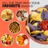 imageNostalgia Taco Tuesday 10Inch Tortilla Chip ampamp Salsa Bowl Perfect For Potato Chips Pretzels Veggies Ranch Guacamole Dips Hummus BrownChip  Salsa Bowl