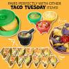 imageNostalgia Taco Tuesday 10Inch Tortilla Chip ampamp Salsa Bowl Perfect For Potato Chips Pretzels Veggies Ranch Guacamole Dips Hummus BrownChip  Salsa Bowl