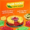 imageNostalgia Taco Tuesday Heated Lazy Susan Taco Bar Serving Set for a Party with 4 Tortilla Holders Fondue Pot for Burritos Nachos and Fajitas  20 Oz  RedLazy Susan Red