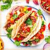 imageNostalgia Taco Tuesday Heated Lazy Susan Taco Bar Serving Set for a Party with 4 Tortilla Holders Fondue Pot for Burritos Nachos and Fajitas  20 Oz  RedLazy Susan Red