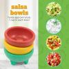 imageTaco Tuesday Complete Taco Serving Set with Tortilla Warmer Salsa Bowls Shell Holders and Mortar and Pestle  9Piece Set  Red Yellow and Green
