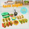 imageTaco Tuesday Complete Taco Serving Set with Tortilla Warmer Salsa Bowls Shell Holders and Mortar and Pestle  9Piece Set  Red Yellow and Green