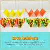 imageTaco Tuesday Complete Taco Serving Set with Tortilla Warmer Salsa Bowls Shell Holders and Mortar and Pestle  9Piece Set  Red Yellow and Green