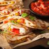 imageTaco Tuesday Deluxe 10inch 6Wedge Electric Quesadilla Maker with Extra Stuffing Latch Red10Inch Quesadilla Maker Original