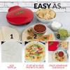 imageTaco Tuesday Deluxe 10inch 6Wedge Electric Quesadilla Maker with Extra Stuffing Latch Red10Inch Quesadilla Maker Original