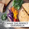 imageTaco Tuesday Deluxe 10inch 6Wedge Electric Quesadilla Maker with Extra Stuffing Latch Red10Inch Quesadilla Maker Original