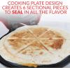 imageTaco Tuesday Deluxe 10inch 6Wedge Electric Quesadilla Maker with Extra Stuffing Latch Red10Inch Quesadilla Maker Original