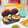 imageTaco Tuesday Deluxe 10inch 6Wedge Electric Quesadilla Maker with Extra Stuffing Latch Red5Inch Double Quesadilla Maker