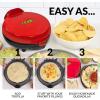imageTaco Tuesday Deluxe 10inch 6Wedge Electric Quesadilla Maker with Extra Stuffing Latch Red8Inch 6 Wedge Quesadilla Maker