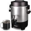 imageHomecraft 100Cup Coffee Urn and Hot Beverage Dispenser with Dripless Faucet QuickBrewing Stainless Steel45 Cup Squat