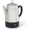 imageHomecraft HCPC10SS 10Cup Stainless Steel Coffee Maker Percolator EasyPour Spout LED Indicator Light Keep Warm Function
