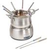 imageNostalgia 8Cup Electric Fondue Pot Set for Cheese ampamp Chocolate  8 ColorCoded Forks Adjustable Temperature Control  Stylish Serving for Hors dOeuvres Entrees and Desserts  Stainless Steel8 Cup Stainless