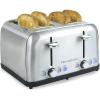 imageNostalgia HomeCraft HCTST4SS Stainless Steel 4Slice Toaster Extra Wide Slots Blue LEDLighted Controls Bagel Defrost ampamp Cancel 6 Browning Levels Perfect for Bread English Muffins and Waffles4Slice