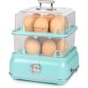 imageNostalgia HomeCraft Premium Stainless Steel 8 Capacity Electric Large HardBoiled Egg Cooker Poached Scrambled Omelets Whites Sandwiches for Keto ampamp LowCarb Diets Vegetable Steamer with Buzzer14Egg