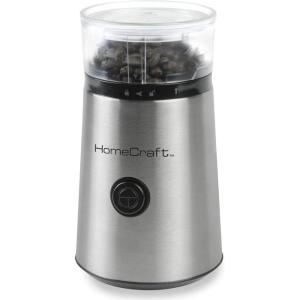 imageHomeCraft HCCG1SS Grinder Mill with Large 12 Cup Capacity One Touch Operation Dishwasher Safe Bowl Perfect for Nuts Spices ampamp Herbs Stainless steel