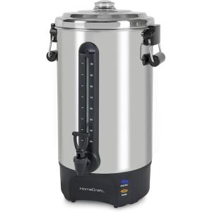 imageHomecraft 100Cup Coffee Urn and Hot Beverage Dispenser with Dripless Faucet QuickBrewing Stainless Steel100 Cup