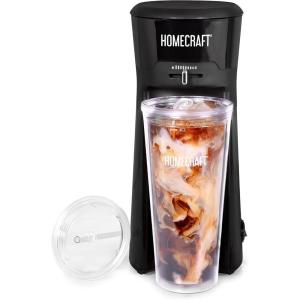 imageHomecraft 3Quart Iced Coffee and Tea Maker with Filter Basket Flavor Enhancer Adjustable Brew Strength20 oz Ice Coffee Maker
