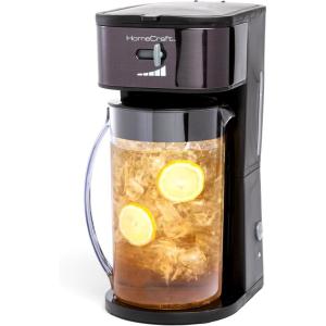 imageHomecraft 3Quart Iced Coffee and Tea Maker with Filter Basket Flavor Enhancer Adjustable Brew Strength3 Qt Iced TeaCoffee Maker Black