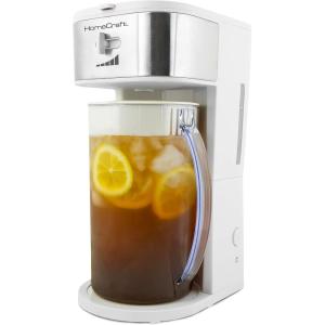 imageHomecraft 3Quart Iced Coffee and Tea Maker with Filter Basket Flavor Enhancer Adjustable Brew Strength3 Qt Iced TeaCoffee Maker White