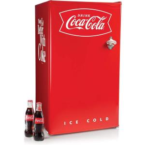 imageIgloo 32 CuFt Double Door Compact Refrigerator with Freezer  Slide Out Glass Shelf Perfect for Homes Offices Dorms  BlackCoke Red
