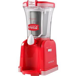 imageNostalgia CocaCola Frozen Drink Maker and Margarita Machine for Home  32Ounce Slushy Maker with Stainless Steel Flow Spout  Easy to Clean and Double Insulated  Red32Ounce Frozen Drink Maker Coke
