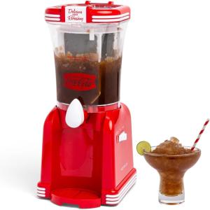 imageNostalgia CocaCola Frozen Drink Maker and Margarita Machine for Home  32Ounce Slushy Maker with Stainless Steel Flow Spout  Easy to Clean and Double Insulated  RedCocaCola
