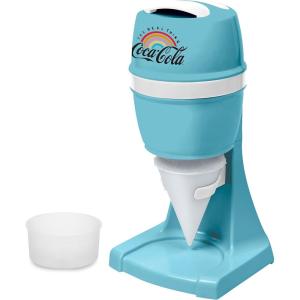 imageNostalgia CocaCola Snow Cone Shaved Ice Machine  Retro TableTop Slushie Machine  Includes 1 Reusable Plastic Cup and Ice Mold Coke BlueCocaCola