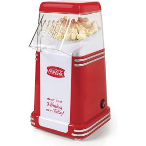 imageNostalgia Electrics CocaCola HotAir Electric Popcorn Maker 8 Cups Healthy Oil Free Popcorn with Measuring Scoop Coke Red ampamp WhiteCoke