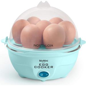 imageNostalgia HomeCraft Premium Stainless Steel 8 Capacity Electric Large HardBoiled Egg Cooker Poached Scrambled Omelets Whites Sandwiches for Keto ampamp LowCarb Diets Vegetable Steamer with Buzzer7 Eggs