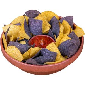 imageNostalgia Taco Tuesday 10Inch Tortilla Chip ampamp Salsa Bowl Perfect For Potato Chips Pretzels Veggies Ranch Guacamole Dips Hummus BrownChip  Salsa Bowl