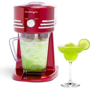 imageNostalgia Taco Tuesday Frozen Drink Maker and Margarita Machine for Home  40Ounce Slushy Maker with Stainless Steel Flow Spout  Easy to Clean and Double Insulated  Lime GreenRed