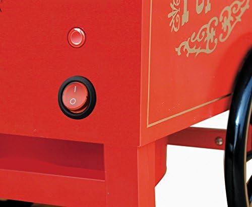 imageNostalgia Maker 12 Cups CocaCola Hot Air Popcorn Machine with Measuring Cap Oil Free Vintage Movie Theater Style White and RedRed Original
