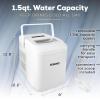 imageCocaCola Automatic Ice Maker Self Cleaning Countertop Size 26 Pounds in 24 Hours 9 Large or Small Ice Cubes in 7 Minutes LED Control Panel Scoop Included Perfect for Water BottlesWhite