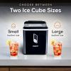 imageCocaCola Automatic Ice Maker Self Cleaning Countertop Size 26 Pounds in 24 Hours 9 Large or Small Ice Cubes in 7 Minutes LED Control Panel Scoop Included Perfect for Water BottlesBlack