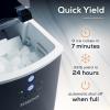 imageCocaCola Automatic Ice Maker Self Cleaning Countertop Size 26 Pounds in 24 Hours 9 Large or Small Ice Cubes in 7 Minutes LED Control Panel Scoop Included Perfect for Water BottlesBlack