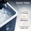imageCocaCola Automatic Ice Maker Self Cleaning Countertop Size 26 Pounds in 24 Hours 9 Large or Small Ice Cubes in 7 Minutes LED Control Panel Scoop Included Perfect for Water BottlesBlack