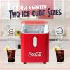 imageCocaCola Automatic Ice Maker Self Cleaning Countertop Size 26 Pounds in 24 Hours 9 Large or Small Ice Cubes in 7 Minutes LED Control Panel Scoop Included Perfect for Water BottlesCoke