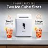 imageCocaCola Automatic Ice Maker Self Cleaning Countertop Size 26 Pounds in 24 Hours 9 Large or Small Ice Cubes in 7 Minutes LED Control Panel Scoop Included Perfect for Water BottlesWhite