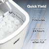 imageCocaCola Automatic Ice Maker Self Cleaning Countertop Size 26 Pounds in 24 Hours 9 Large or Small Ice Cubes in 7 Minutes LED Control Panel Scoop Included Perfect for Water BottlesWhite