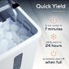 imageCocaCola Automatic Ice Maker Self Cleaning Countertop Size 26 Pounds in 24 Hours 9 Large or Small Ice Cubes in 7 Minutes LED Control Panel Scoop Included Perfect for Water BottlesStainless Steel