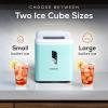 imageCocaCola Automatic Ice Maker Self Cleaning Countertop Size 26 Pounds in 24 Hours 9 Large or Small Ice Cubes in 7 Minutes LED Control Panel Scoop Included Perfect for Water BottlesAqua