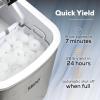 imageCocaCola Automatic Ice Maker Self Cleaning Countertop Size 26 Pounds in 24 Hours 9 Large or Small Ice Cubes in 7 Minutes LED Control Panel Scoop Included Perfect for Water BottlesStainless Steel