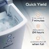 imageCocaCola Automatic Ice Maker Self Cleaning Countertop Size 26 Pounds in 24 Hours 9 Large or Small Ice Cubes in 7 Minutes LED Control Panel Scoop Included Perfect for Water BottlesSilver